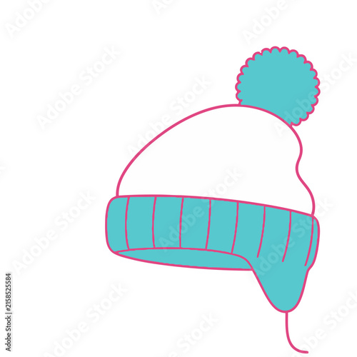 Winter hat with pom pom