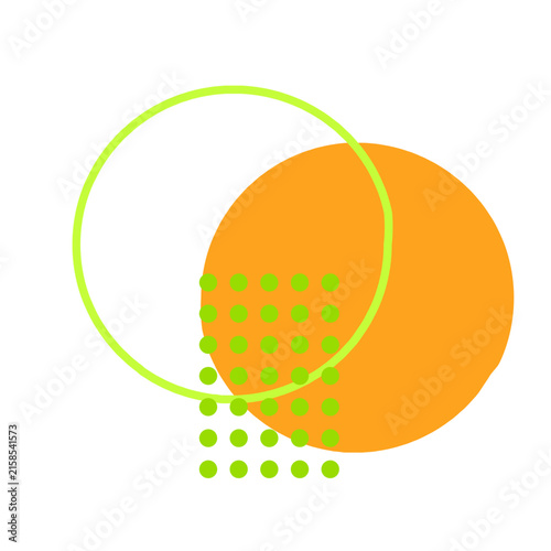 Modern Geometric Circle Composition