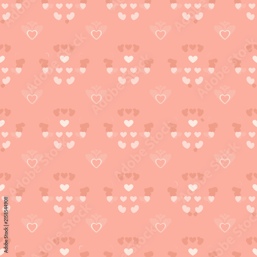 Soft Pink Heart Seamless Texture Pattern
