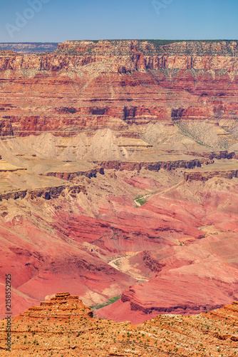 Fotografía Layered Desert Canyon with Colorful Sedimentary Rock Strata