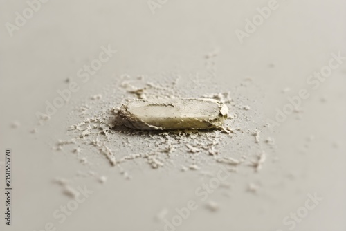 Worn Eraser Reduced to Final Piece Symbolizing Depletion Revisions Exhaustion Limited Resources and Last Chances