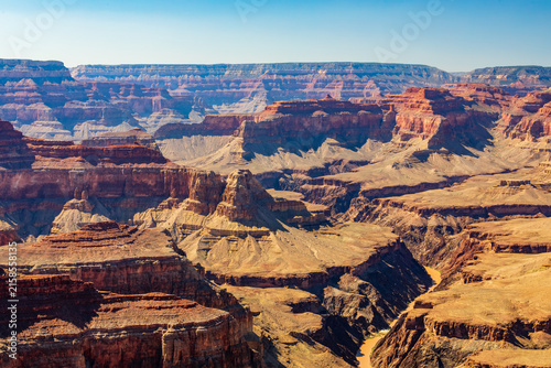 фотографія Grand Canyon and Colorado River with layered red-rock cliffs, Arizona