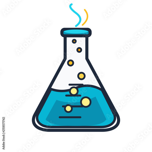 Chemistry Erlenmeyer Flask Science Experiment Vector