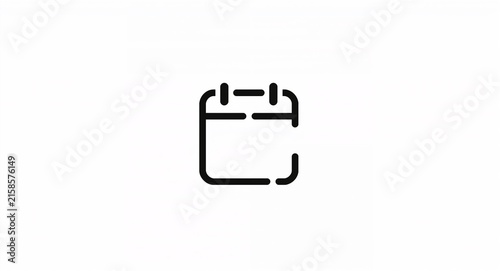 Photo realistic as Calendar icon with copy space on a white background - A vector image of a calendar icon with ample copy space on a white background perfect for business scheduling with copy space.