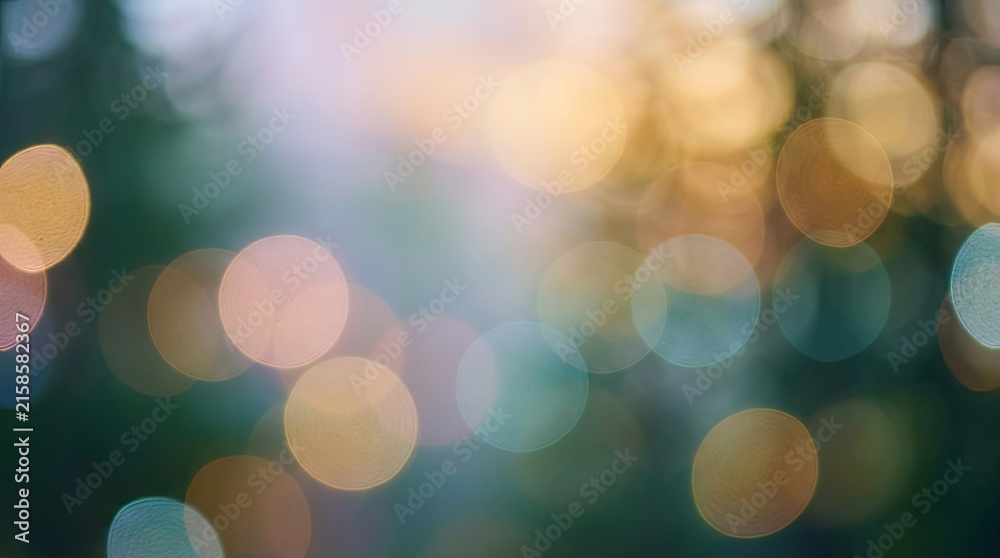 Obraz premium Blurred Bokeh Lights Background Abstract Soft Circles Vibrant Colors Copy Space
