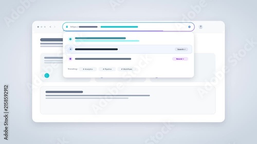Smart AI browser URL omnibox with dropdown search suggestions