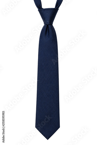 Navy blue necktie isolated on transparent background