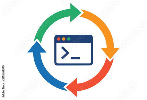 Continuous Integration and Deployment DevOps Workflow Icon