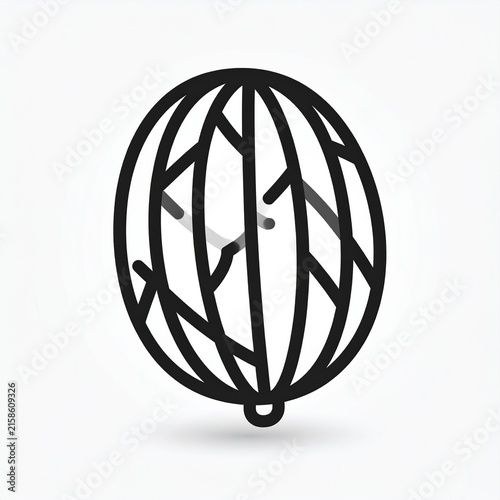 Minimalist Black Wire Globe Ornament Design.