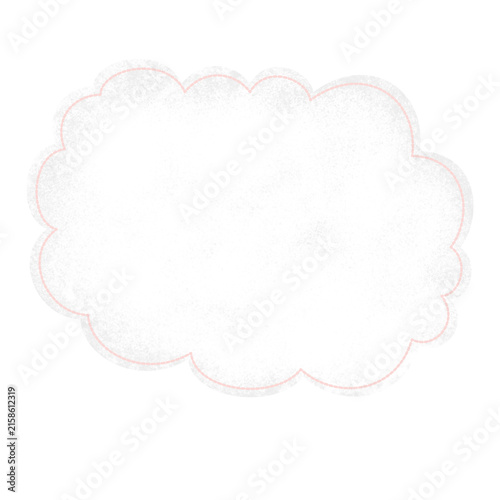 Handdrawn Cloud Shaped Speech Bubble