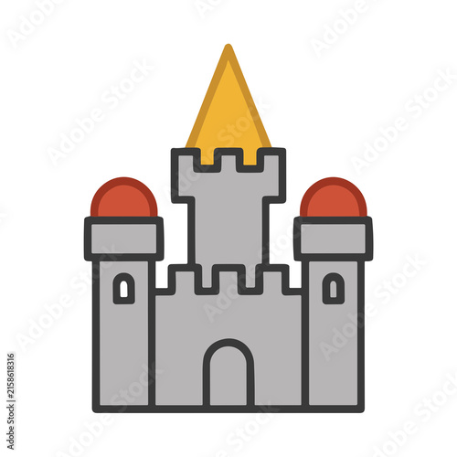 Cartoon castle icon
