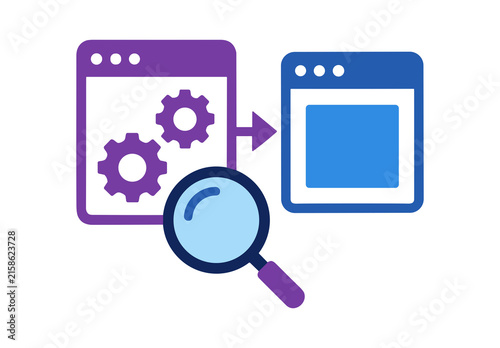 Web Development Optimization and Technical SEO Audit Vector Icon