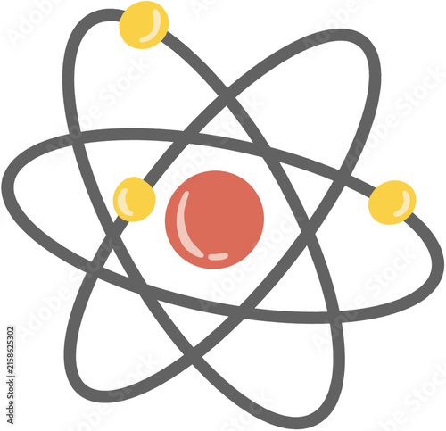 Photography atom icon isolated on white background