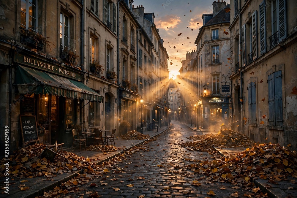 Fototapeta premium Paris Autumn Sunset