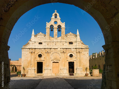 Bild auf Leinwand Kloster Arkadi auf Kreta in Griechenland