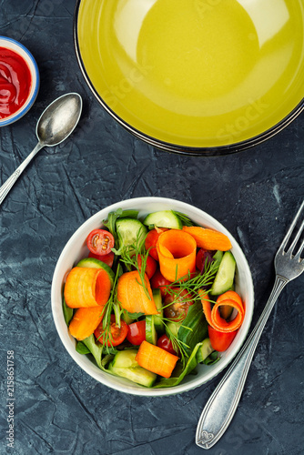 Light Vegan Salad with Greens