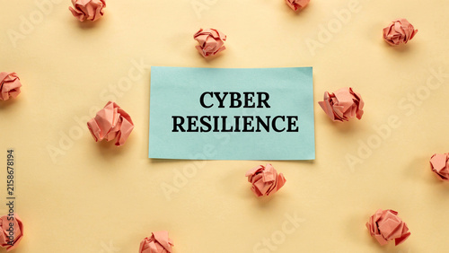 Cyber Resilience Concept with Crumpled Paper Representing Digital Security and Recovery