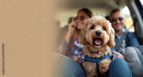 family trip pet friendly - empty plain purrs paw prints wagging tails mild barks each gentle hop forging furry kin blending furry smiles in and empty space on the left side for business communication.