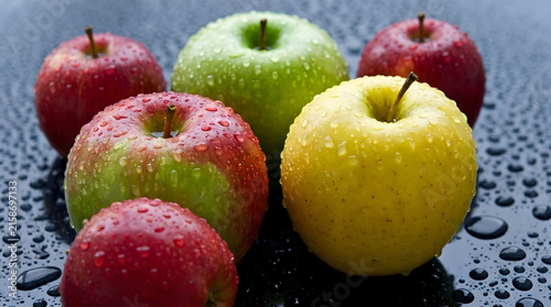 Fresh Red and Green Apples
