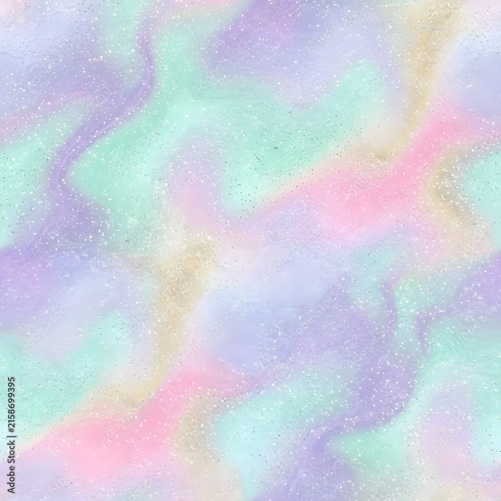 Obraz premium 반짝이는 펄감이 감도는 영롱한 홀로그램 마블 대리석 텍스처 Iridescent hologram marble texture with subtle glittering pearl effect