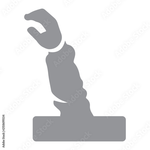 Stylized Zombie Hand Reaching From Ground Grave Silhouette Icon