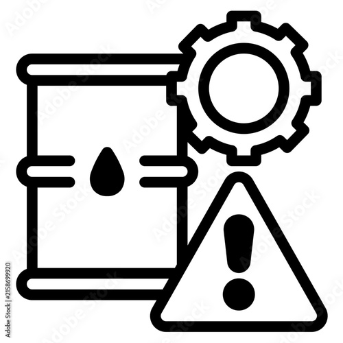  Oil Barrel Warning Icon, Solid style icon vector illustration, Suitable for website, mobile app, print, presentation, infographic and any other project.