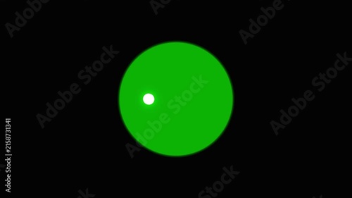 Green Check Mark in Glowing Circle on Black Background