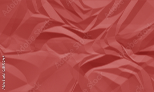 Foto Crimson crumpled fabric texture displays a complex pattern of folds and shadows