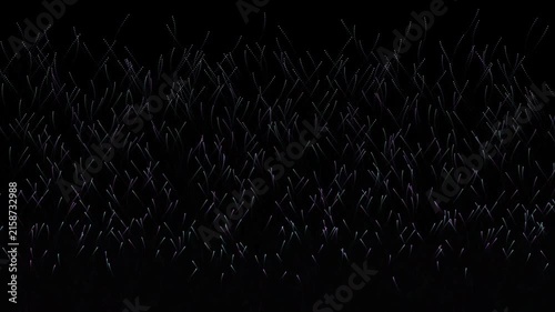 Wavy Light Trails on Dark Background purple blue