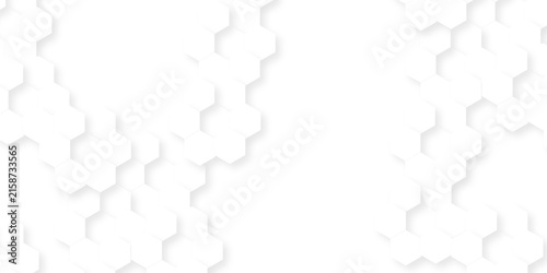 Background with hexagons . Abstract background with lines . white texture background . hexagon abstract background. Surface polygon pattern with glowing hexagon paper texture and futuristic business