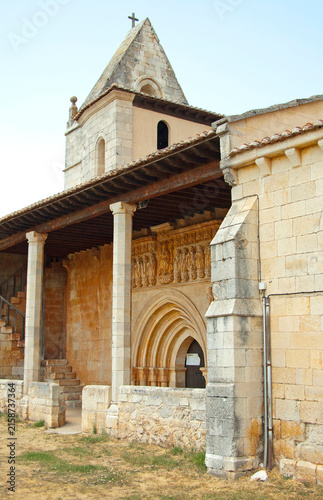 фотографія Ancient Romanesque Church with Carved Portico