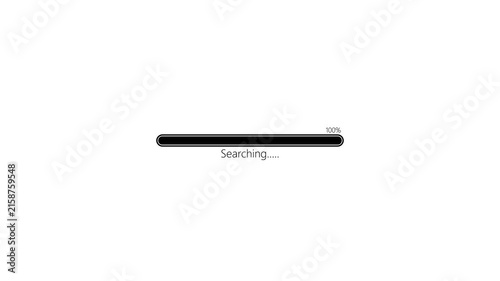 Animated Searching Progress Bar Screen with Percentage Counter Motion Graphic
