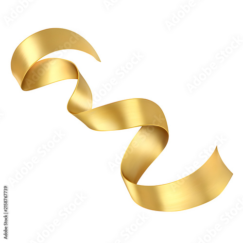 Elegant Golden Ribbon Decorative Element