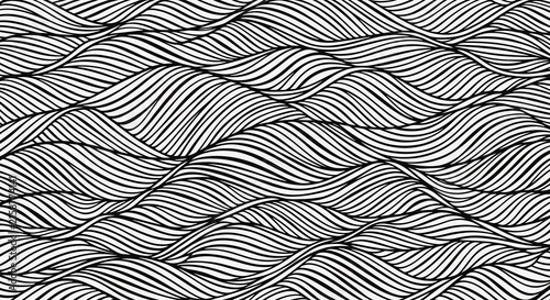 Ink Flow: A Symphony of Black and White Waves