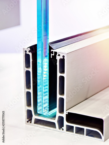 Aluminum Window Frame Profile with Double Glass
