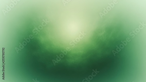 soft green mist with glowing center, ethereal foggy gradient evoking calm and mystery