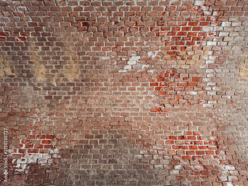 Bild auf Leinwand Old red brick vault texture background