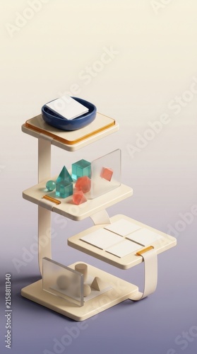 3D educational display featuring geometric shapes for inclusive learning