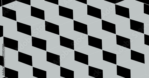 Фотография Abstract 3D Geometric Block Pattern with Repeating Cubes