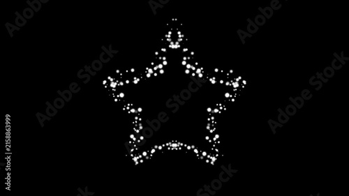 Luxury white glitter sparkle line trail with magical stars, glowing pixie dust, shimmering fairy particles and Christmas sparkle effects isolated on black screen background in seamless ultra HD 4K