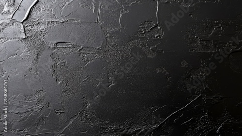 Black paint texture abstract surface with rough impasto strokes for modern design backgrounds