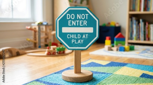 Do Not Enter Child At Play Sign In Playroom