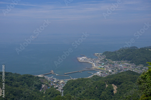 Panoramic View of Tokyo Bay from Mount Nokogiri, Chiba, Japan