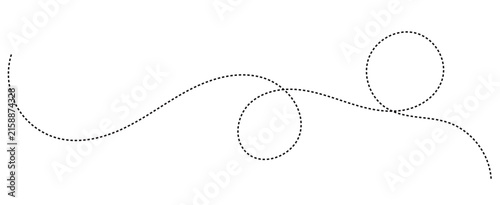 Fotografie dot line path route travel banner illustration with location map pin icon, desti