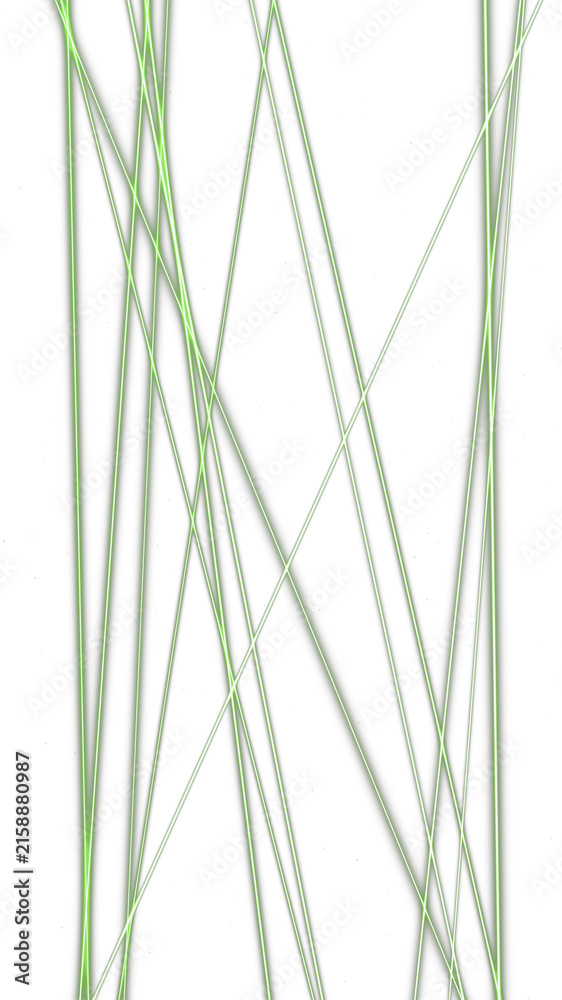 Naklejka premium Abstract green lines pattern with intersecting geometric shapes and light gradient effect for modern graphic design