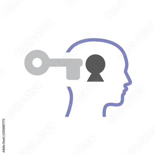 Alzheimers disease neurological brain confusion vector illustration line style icon
