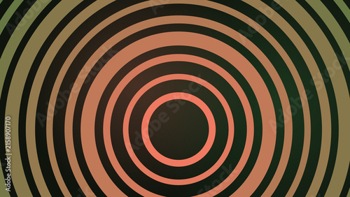 Foto Concentric circles expanding outward in shades of olive, copper, and dark brown,