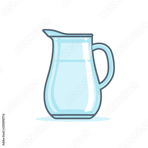 Принти на полотні Glass Water Pitcher with Handle Isolated