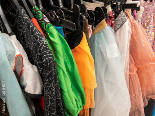 Photography Colorful Costumes Displayed for Childrens Dress-Up Play
