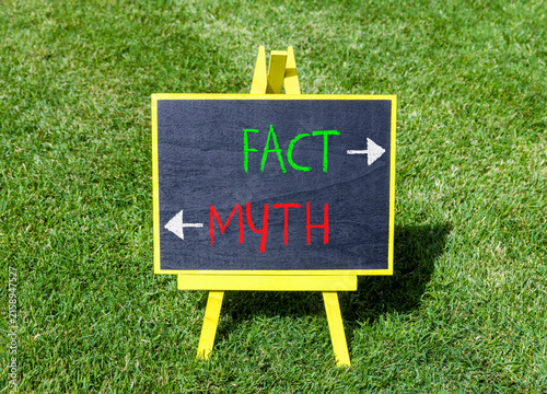 Canvastavla Fact or myth words symbol